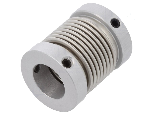 Koppeling; Ø1: 14mm; Ø2: 12mm; aluminium,roestvrij staal Koppeling; Ø1: 14mm; Ø2: 12mm; aluminium,roestvrij staal